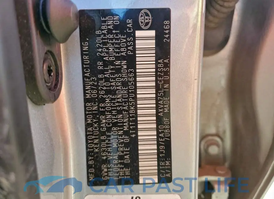 4T1T11BK5PU105663# 12