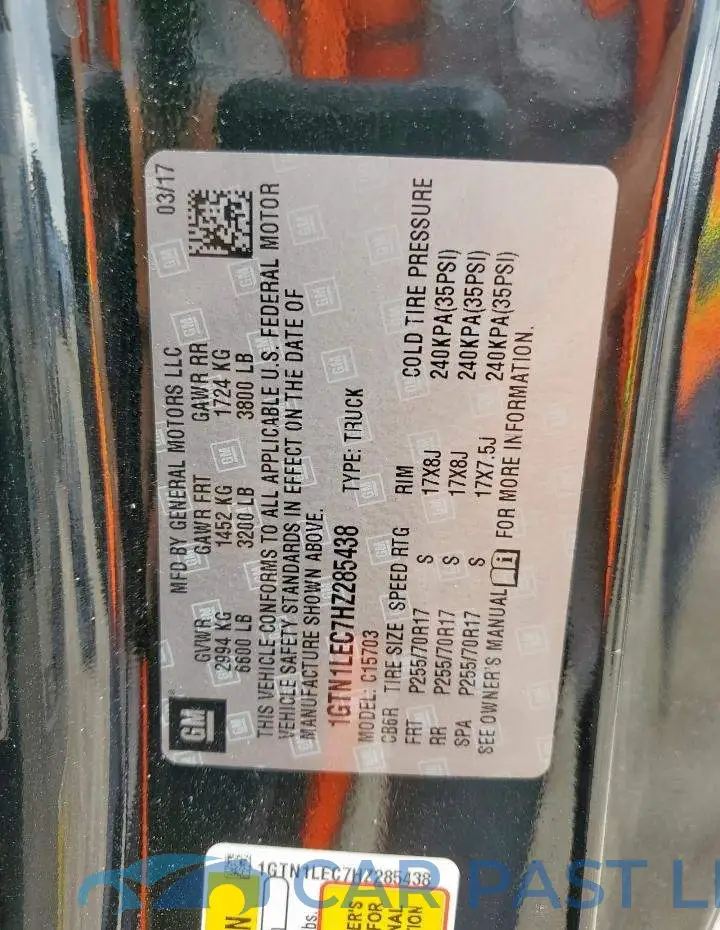 1GTN1LEC7HZ285438# 12