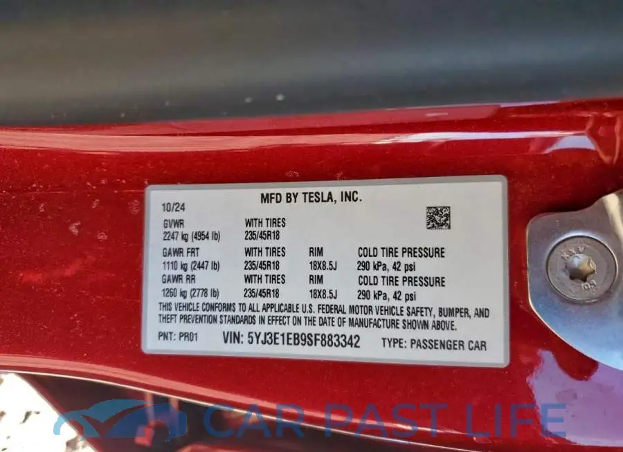 5YJ3E1EB9SF883342# 13