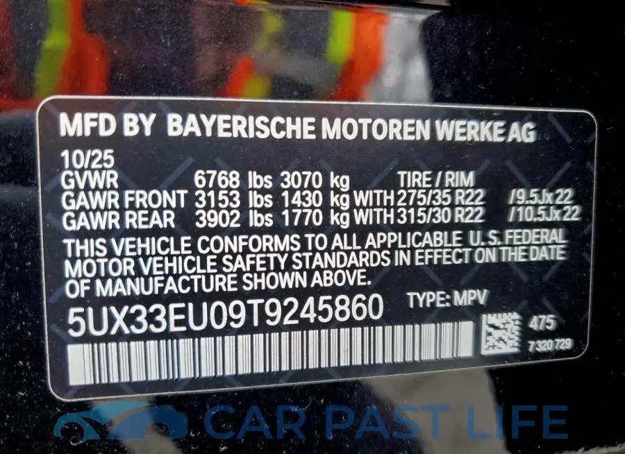 5UX33EU09T9245860# 14