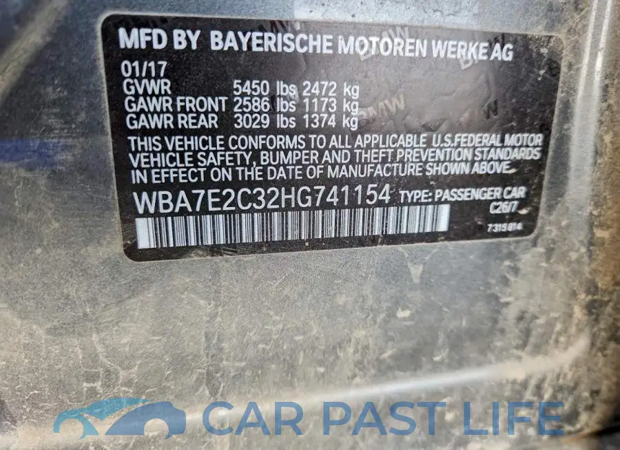 WBA7E2C32HG741154# 12