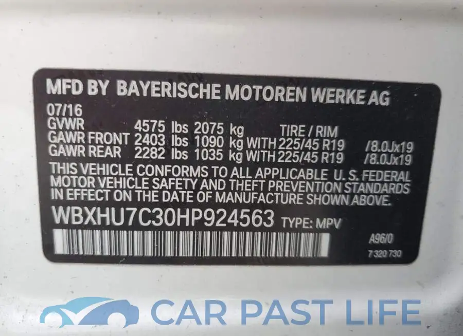 WBXHU7C30HP924563# 13