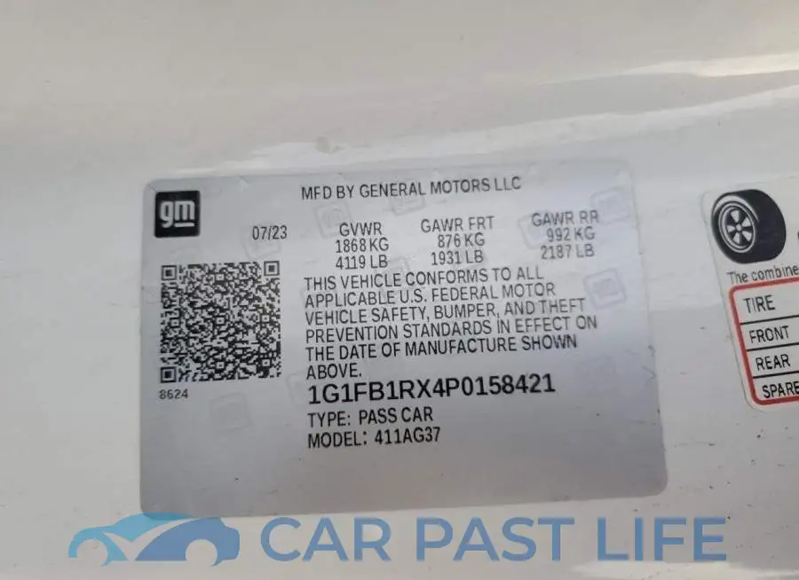 1G1FB1RX4P0158421# 12