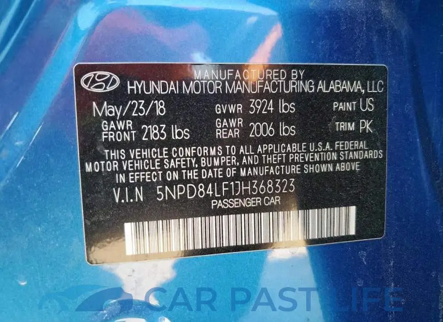 5NPD84LF1JH368323# 12