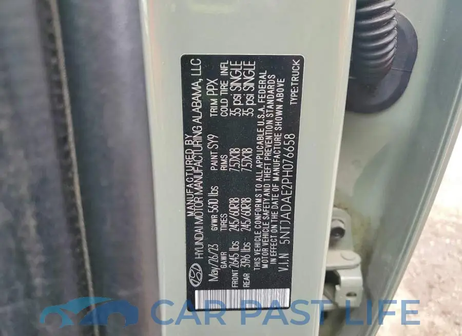 5NTJADAE2PH076658# 13