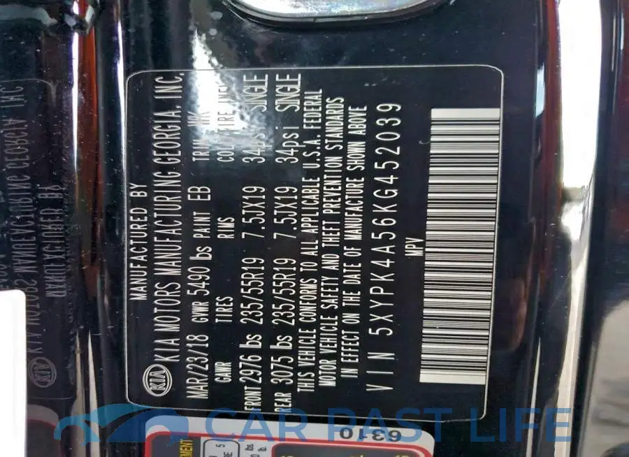 5XYPK4A56KG452039# 14