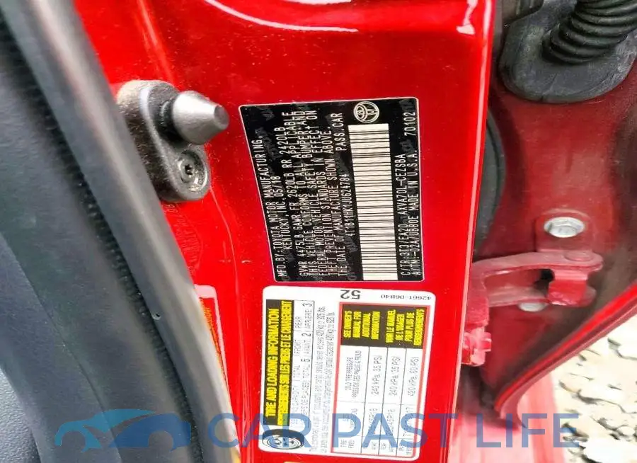 4T1B11HK1JU624784# 12