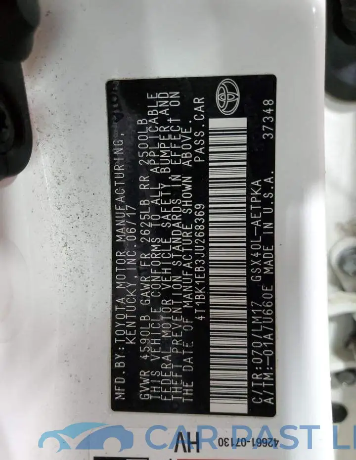 4T1BK1EB3JU268369# 12