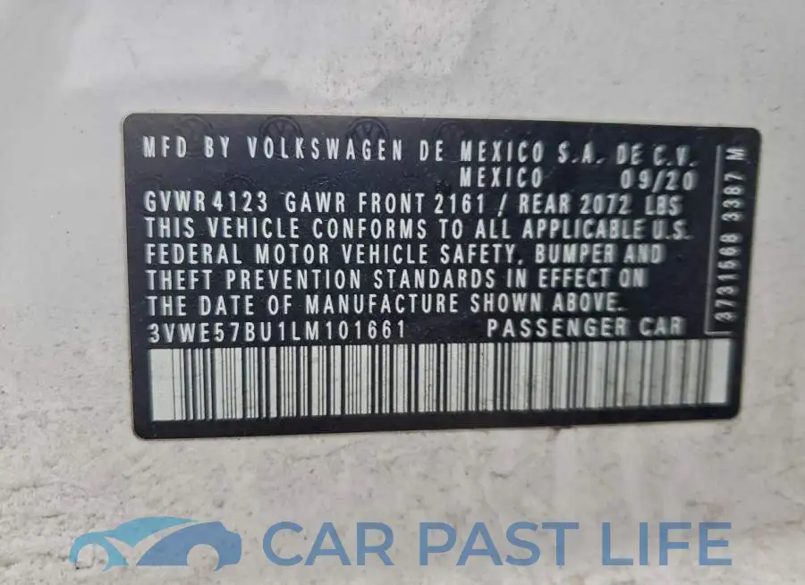 3VWE57BU1LM101661# 12