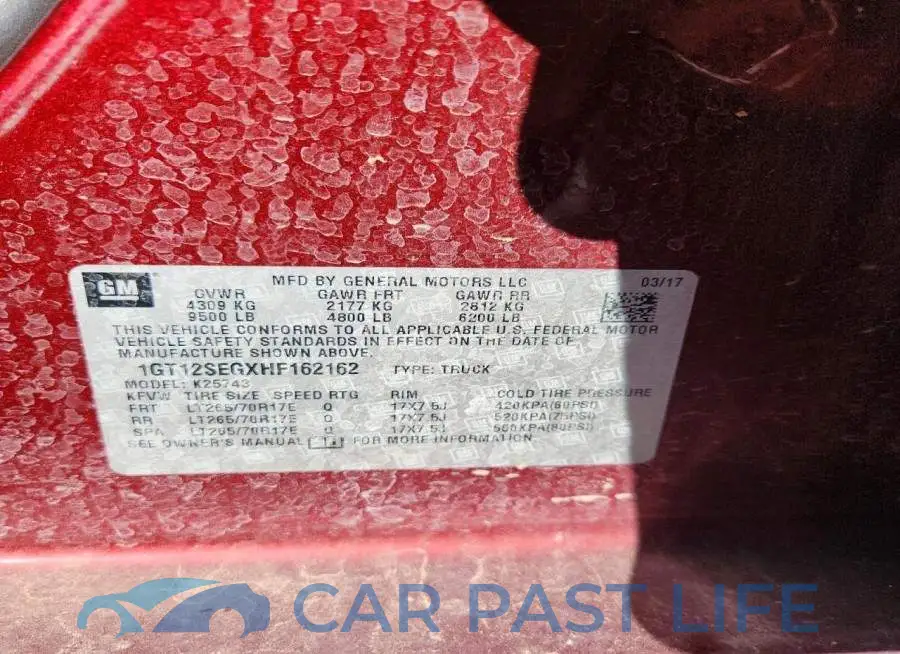 1GT12SEGXHF162162# 12