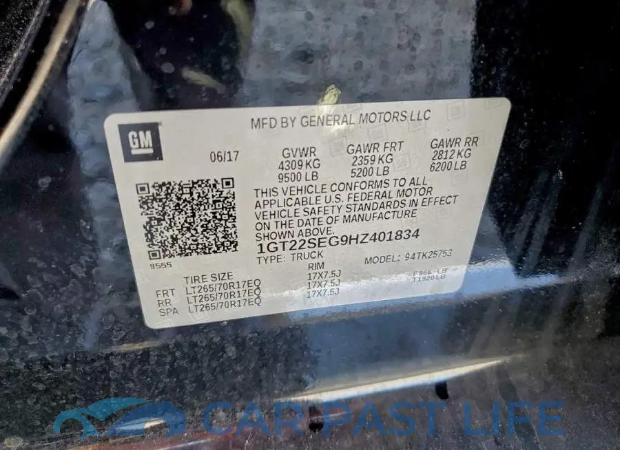 1GT22SEG9HZ401834# 12