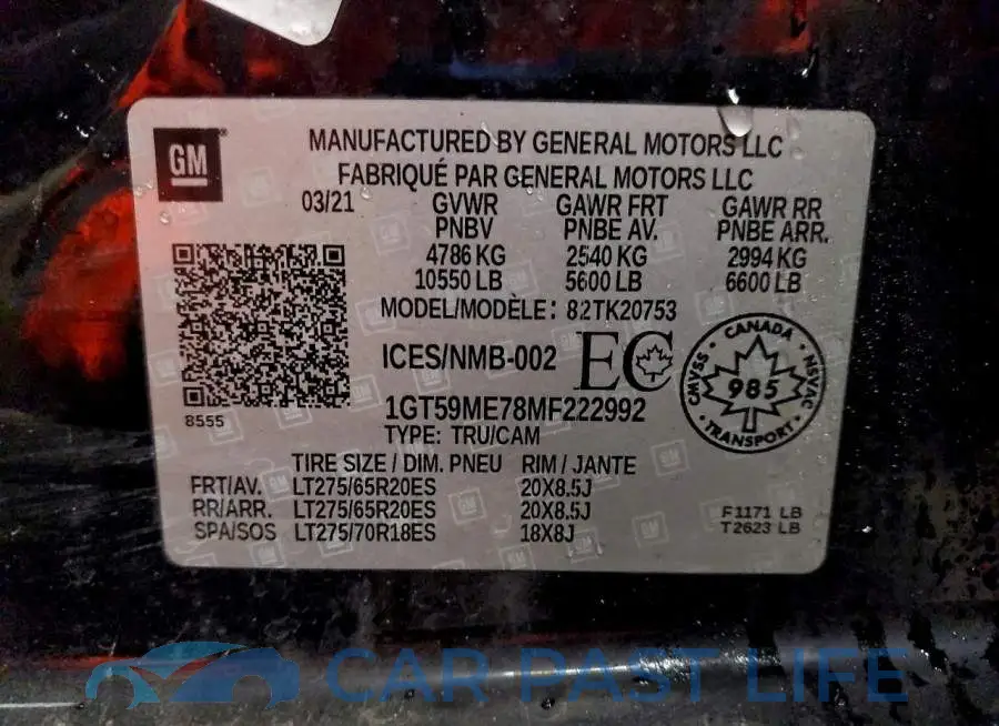 1GT59ME78MF222992# 12