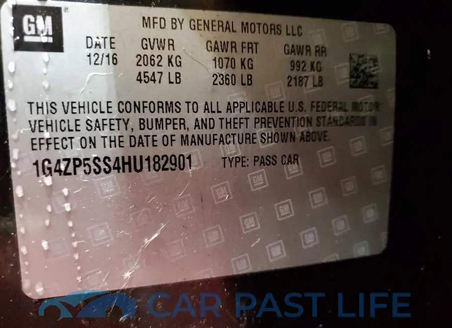 1G4ZP5SS4HU182901# 13