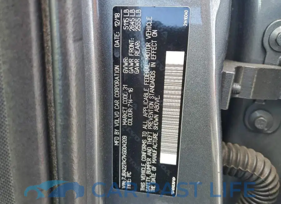 7JRA22TK7KG004209# 12
