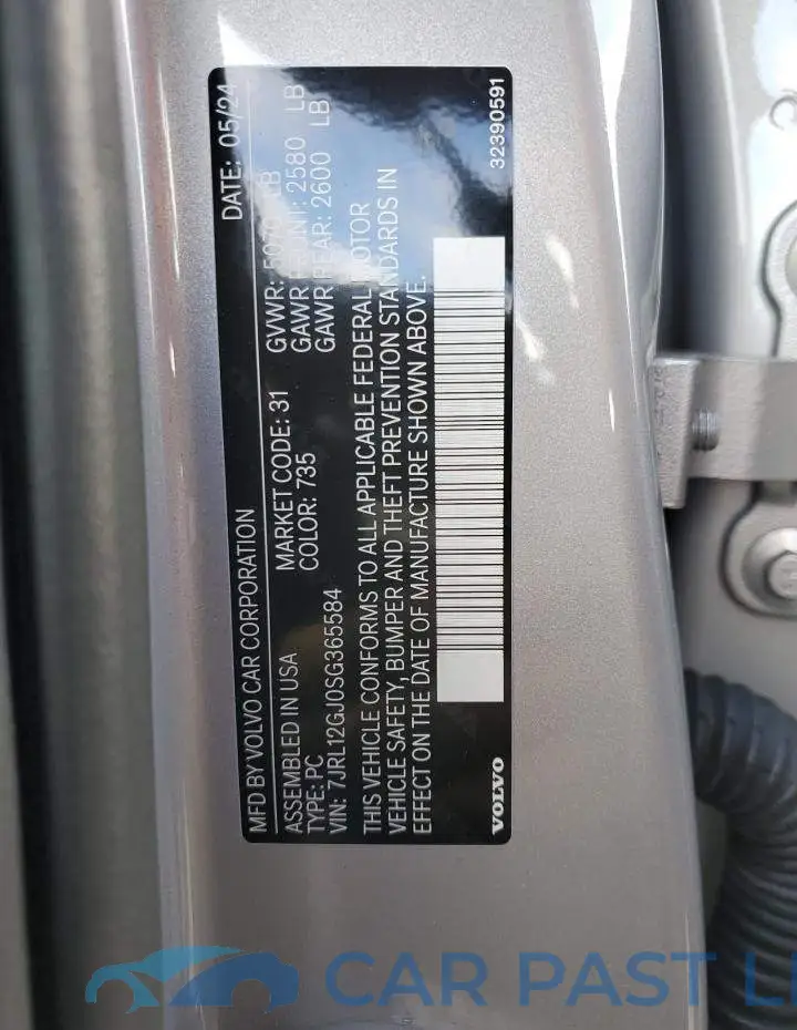 7JRL12GJ0SG365584# 12