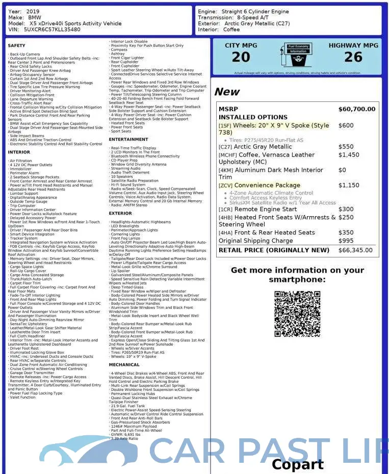 5UXCR6C57KLL35480# 10