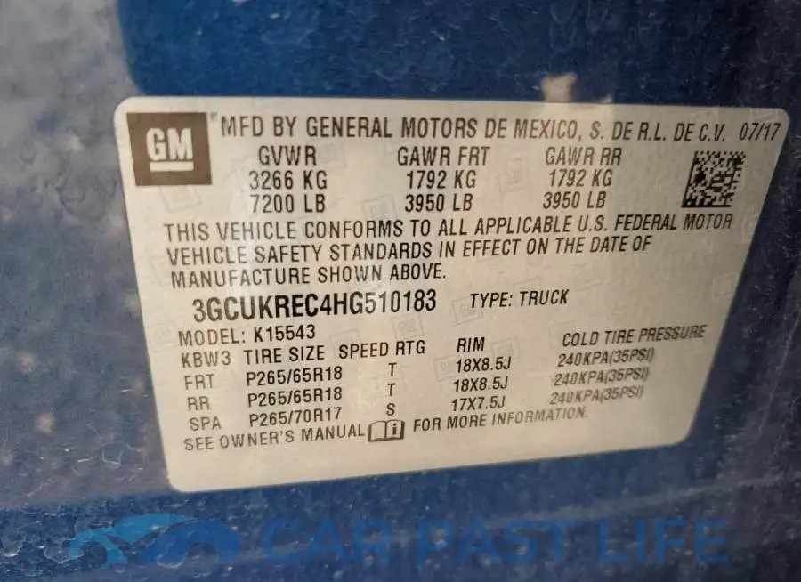 3GCUKREC4HG510183# 13