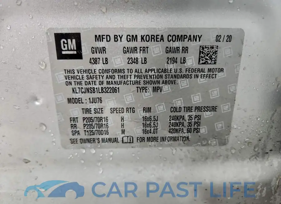 KL7CJNSB1LB322061# 13