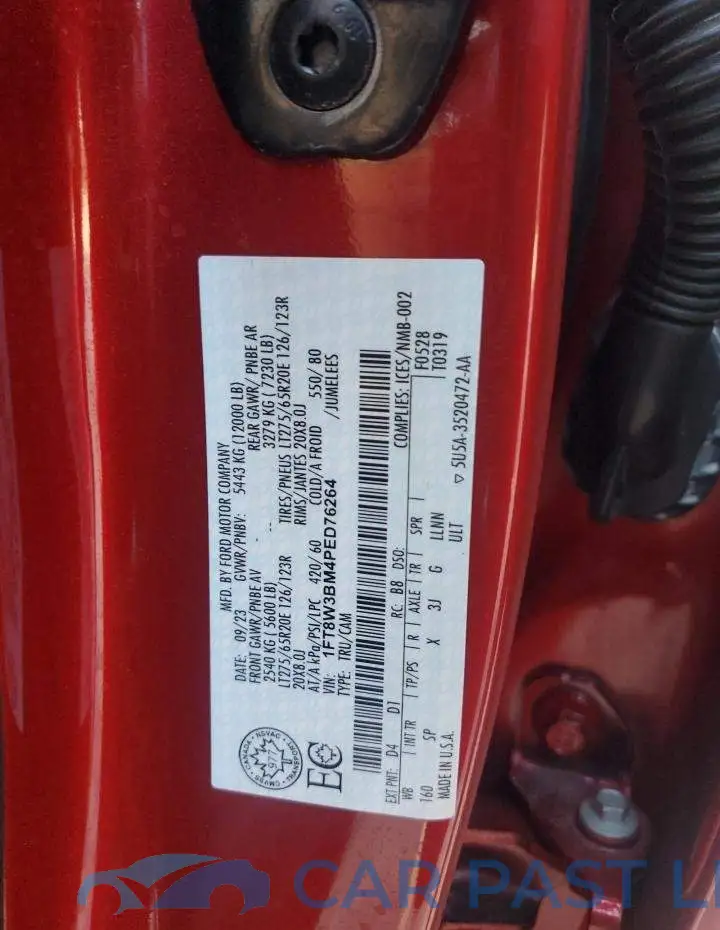 1FT8W3BM4PED76264# 12
