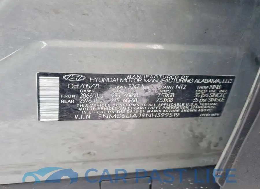 5NMS6DAJ9NH399519# 13