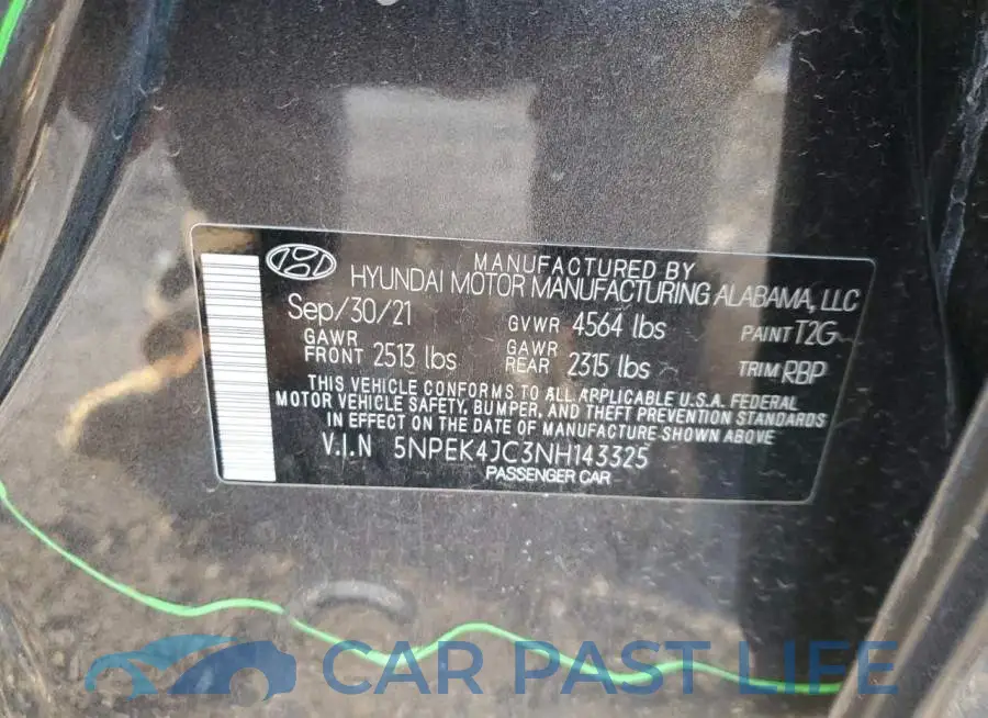 5NPEK4JC3NH143325# 12