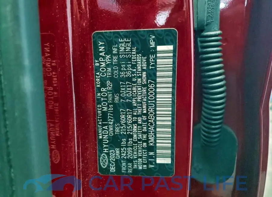 KM8HACAB0RU100067# 14