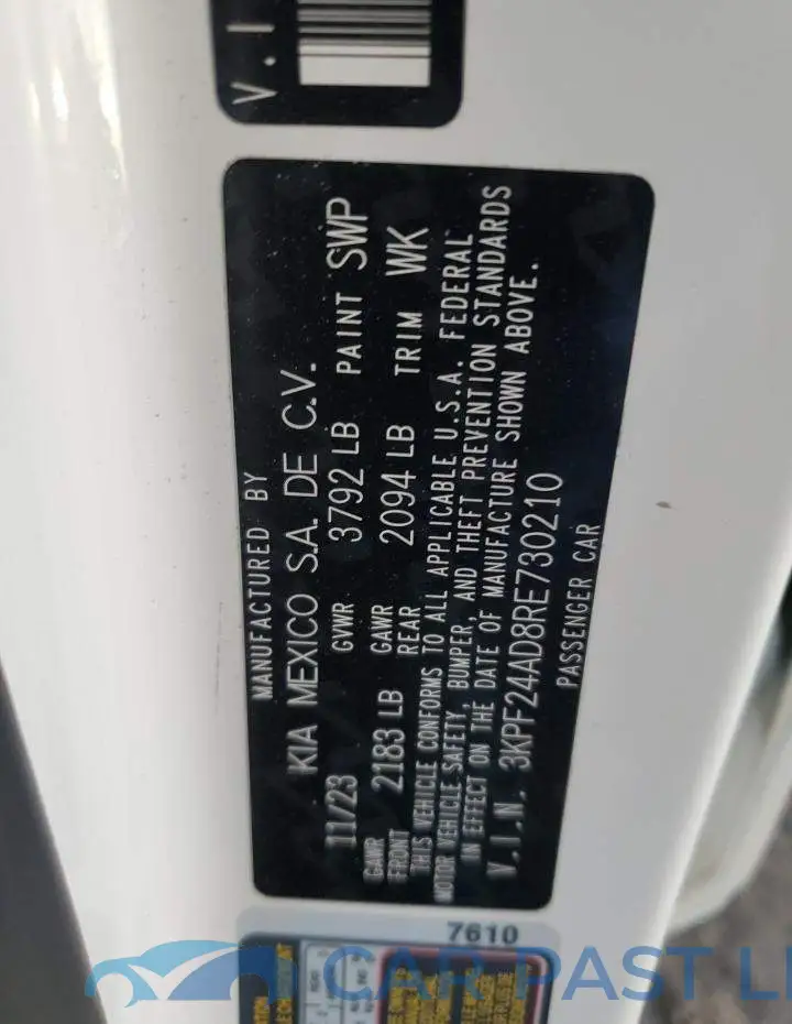 3KPF24AD8RE730210# 12