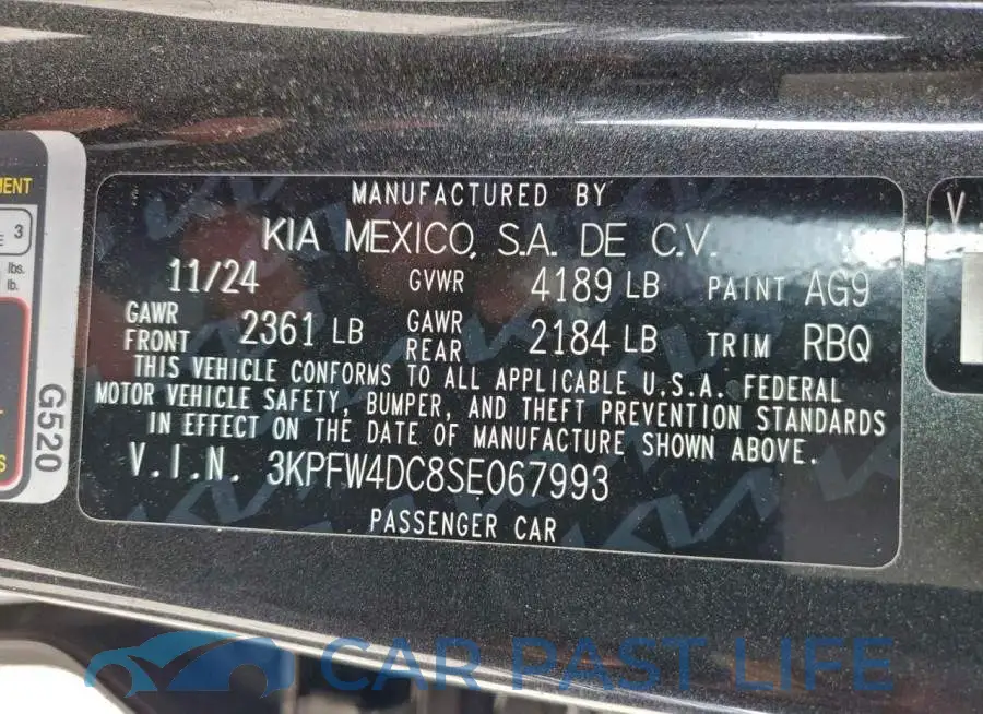 3KPFW4DC8SE067993# 12