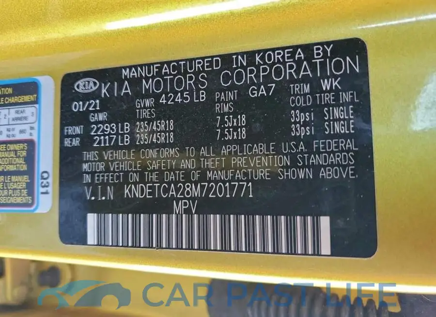 KNDETCA28M7201771# 12
