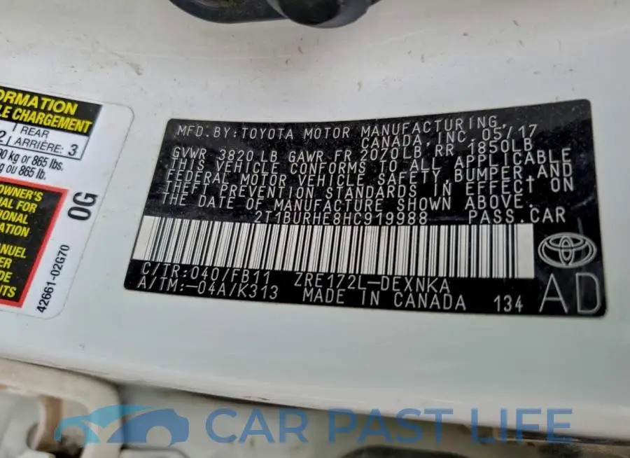 2T1BURHE8HC919988# 12