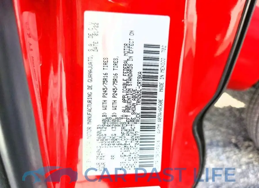 3TYRX5GN1NT045877# 12