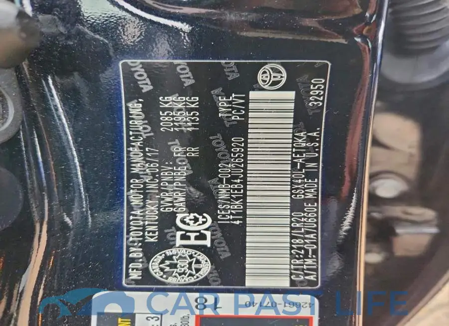 4T1BK1EB4JU265920# 13