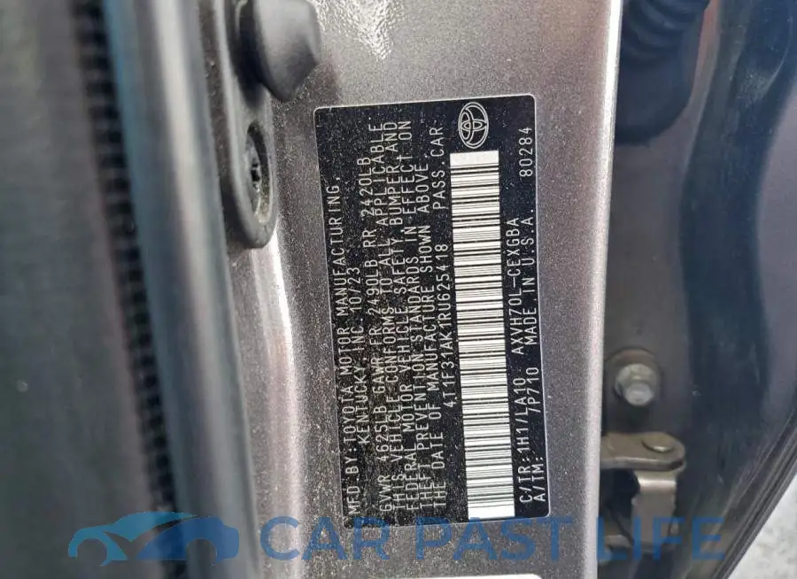 4T1F31AK1RU625418# 13