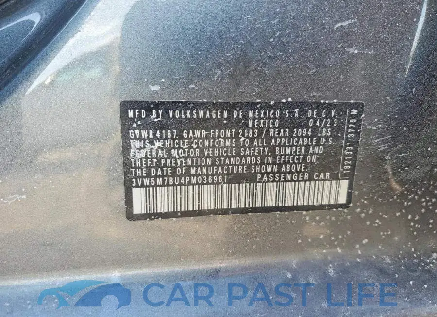 3VW5M7BU4PM036961# 12
