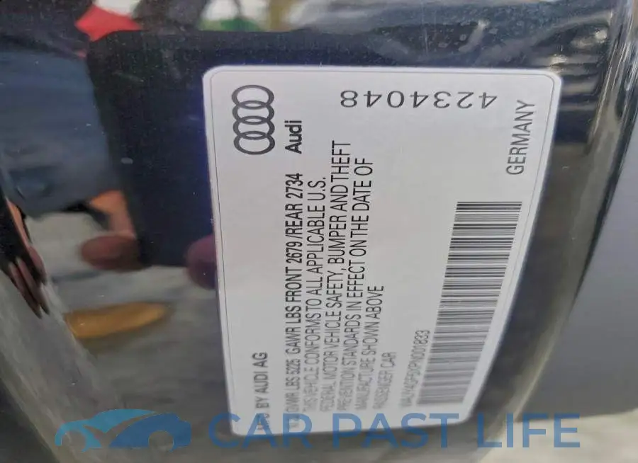 WAUY4GF5XPN001833# 12