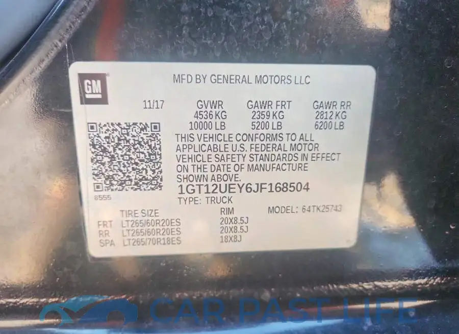 1GT12UEY6JF168504# 12