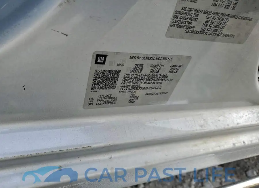 1GT49RE7XMF102023# 12