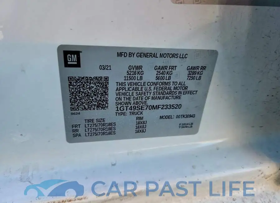 1GT49SE70MF233520# 12