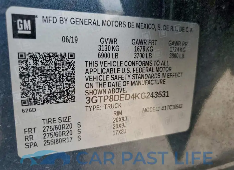 3GTP8DED4KG243531# 12