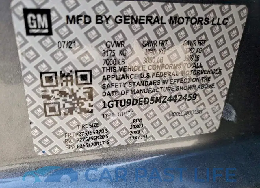 3GTU9CED5MG470224# 12