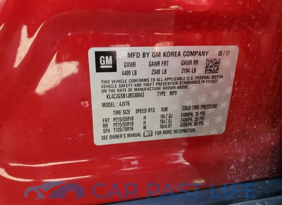 KL4CJGSB1JB530043# 13