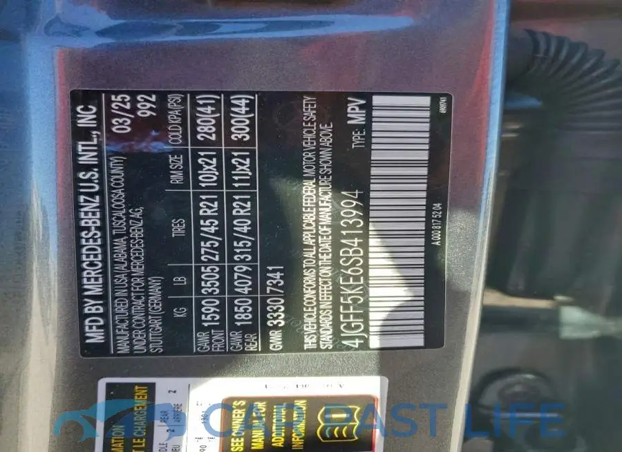 4JGFF5KE6SB413994# 13