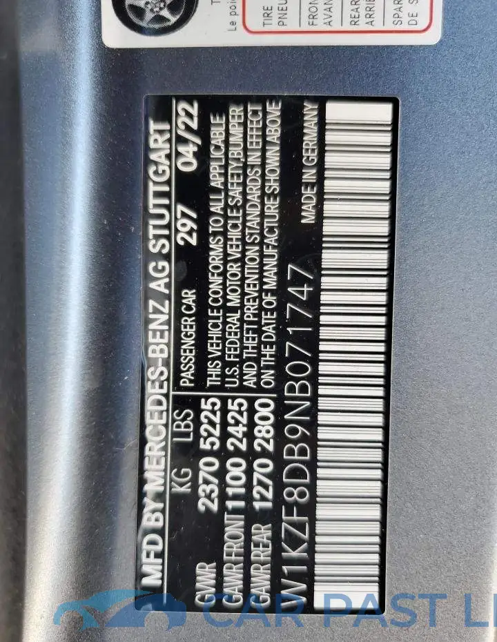 W1KZF8DB9NB071747# 12