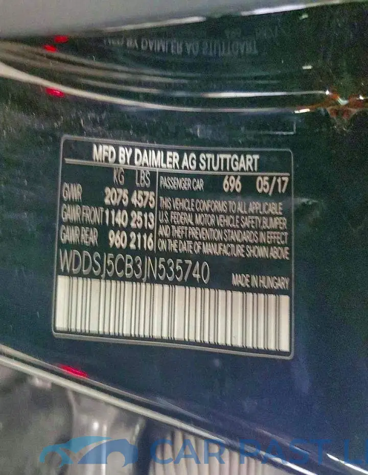WDDSJ5CB3JN535740# 13