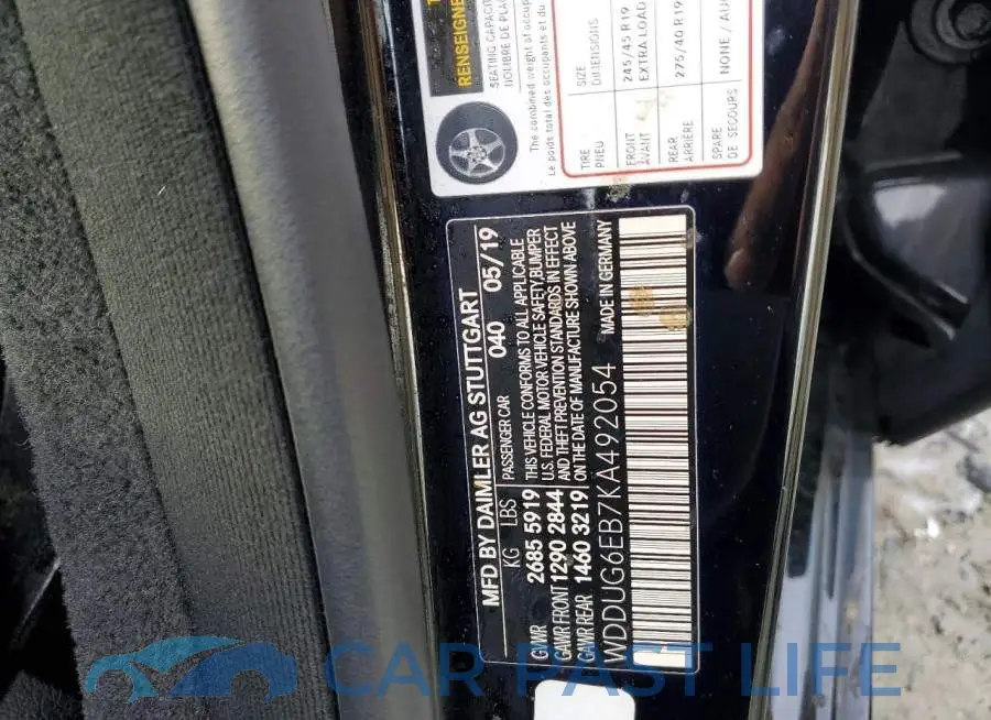 WDDUG6EB7KA492054# 12