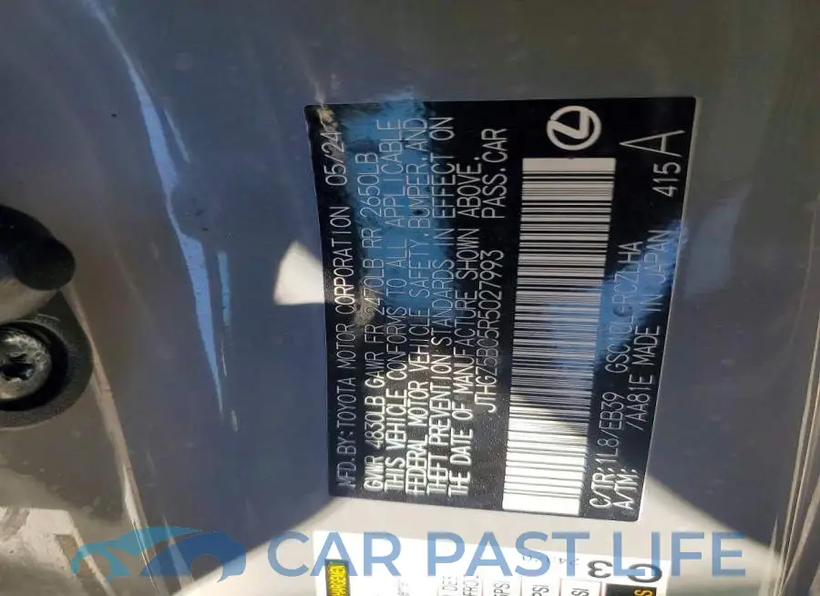 JTHGZ5BC5R5027993# 12