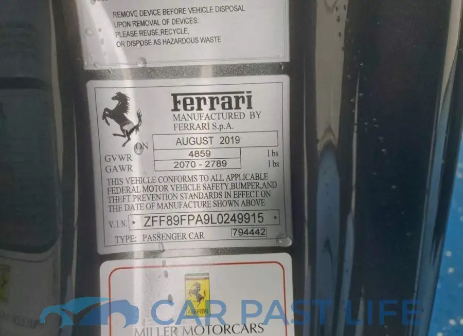 ZFF89FPA9L0249915# 12