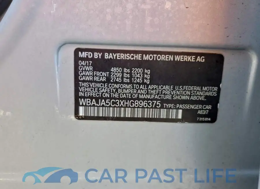 WBAJA5C3XHG896375# 12