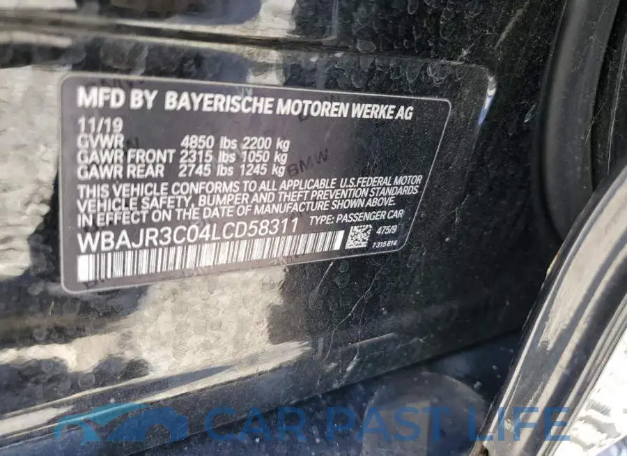 WBAJR3C04LCD58311# 12