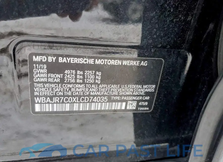 WBAJR7C0XLCD74035# 12